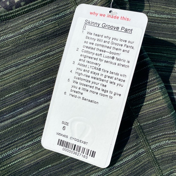 NWT Lululemon Skinny Groove Pant II Leggings - Picture 3 of 8